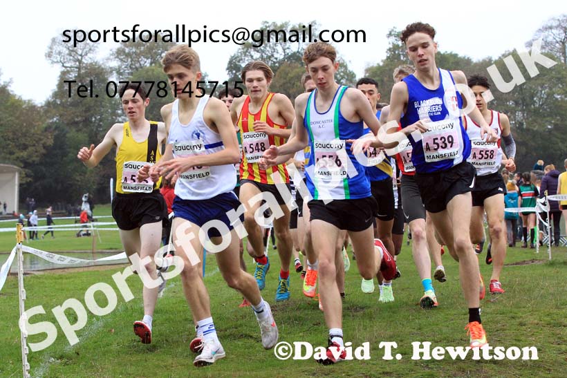 Junior Men, 2022 National Cross Country Relays, Berry Hill Park, Mansfield.  Photo: David T. Hewitson/Sports for All Pics